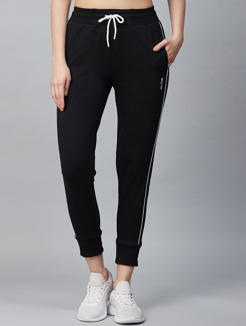 black cotton track pants - 17750662 - Zoom Image - 0