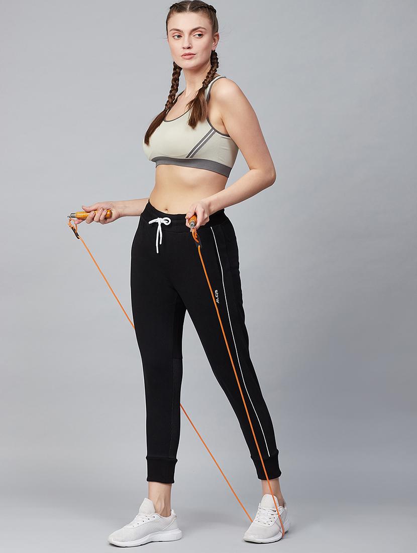 black cotton track pants - 17750662 - Standard Image - 3