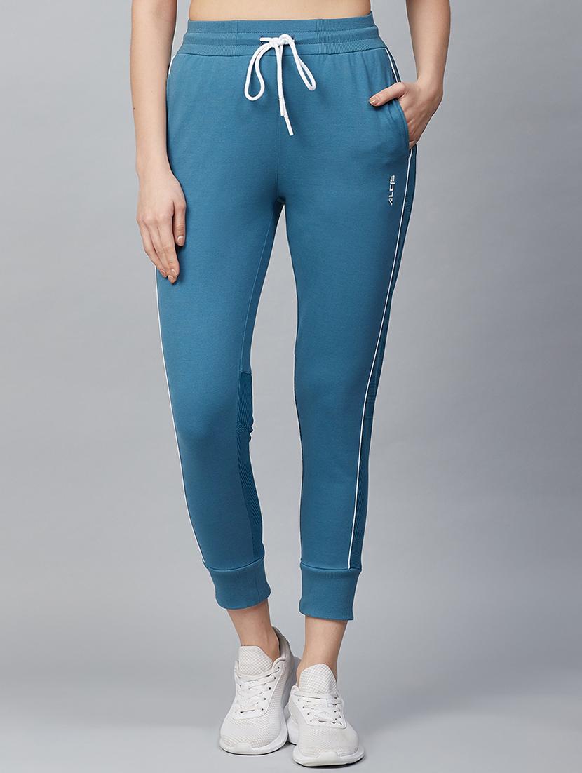 blue cotton track pants - 17750663 - Zoom Image - 0