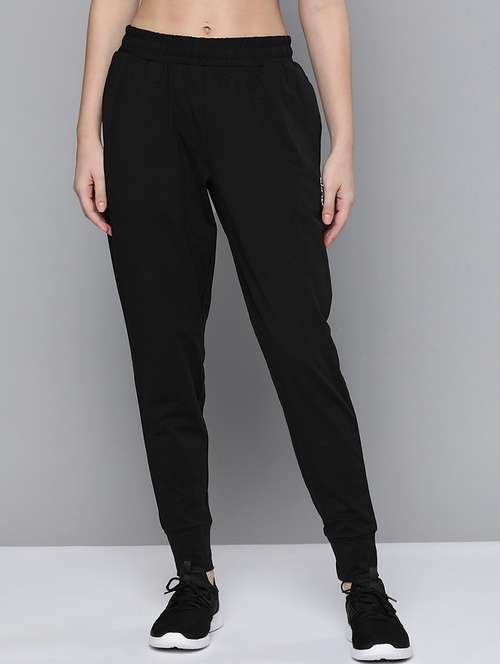black cotton track pants - 17750671 -  Standard Image - 0