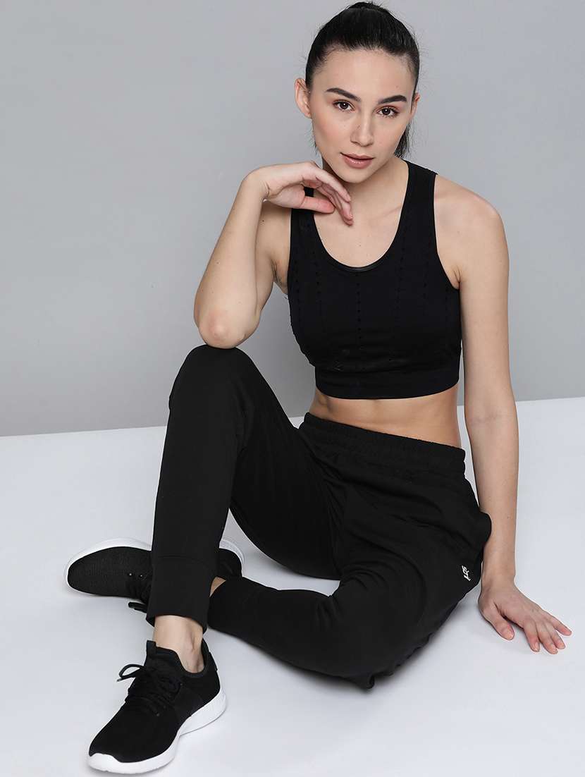 black cotton track pants - 17750671 - Standard Image - 3