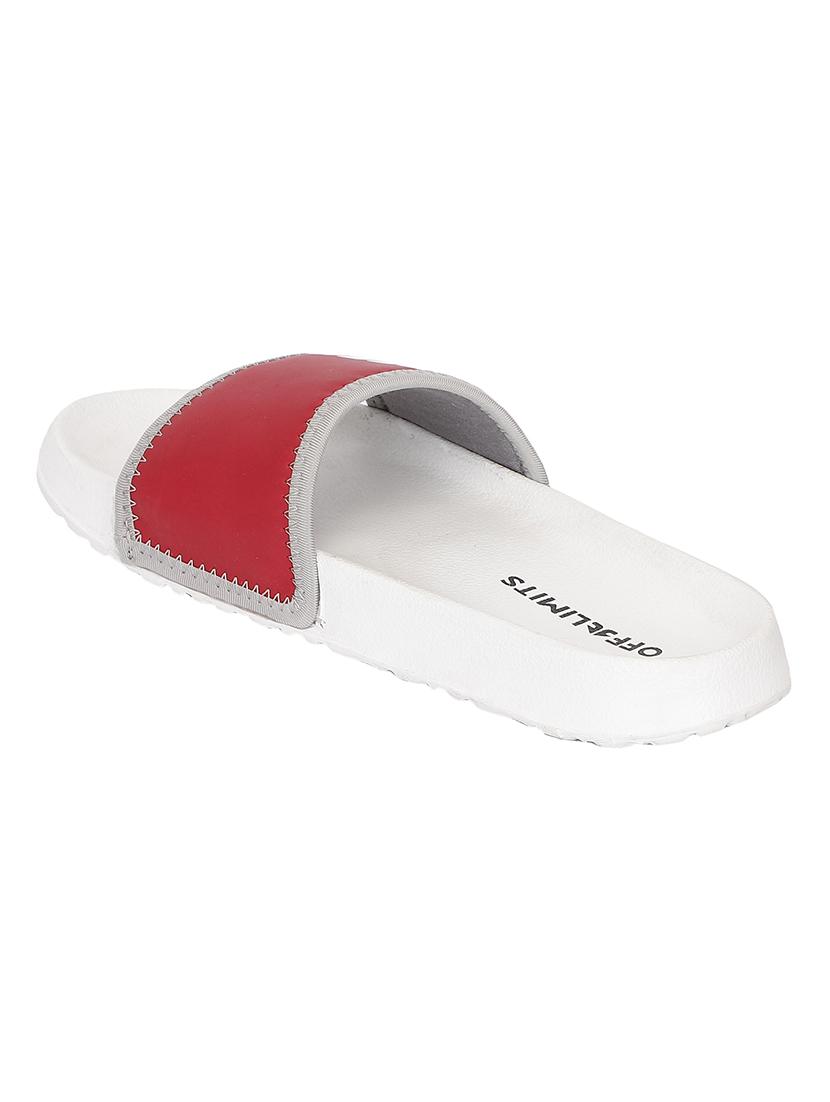 red slip on flip flops - 17750764 -  Standard Image - 3
