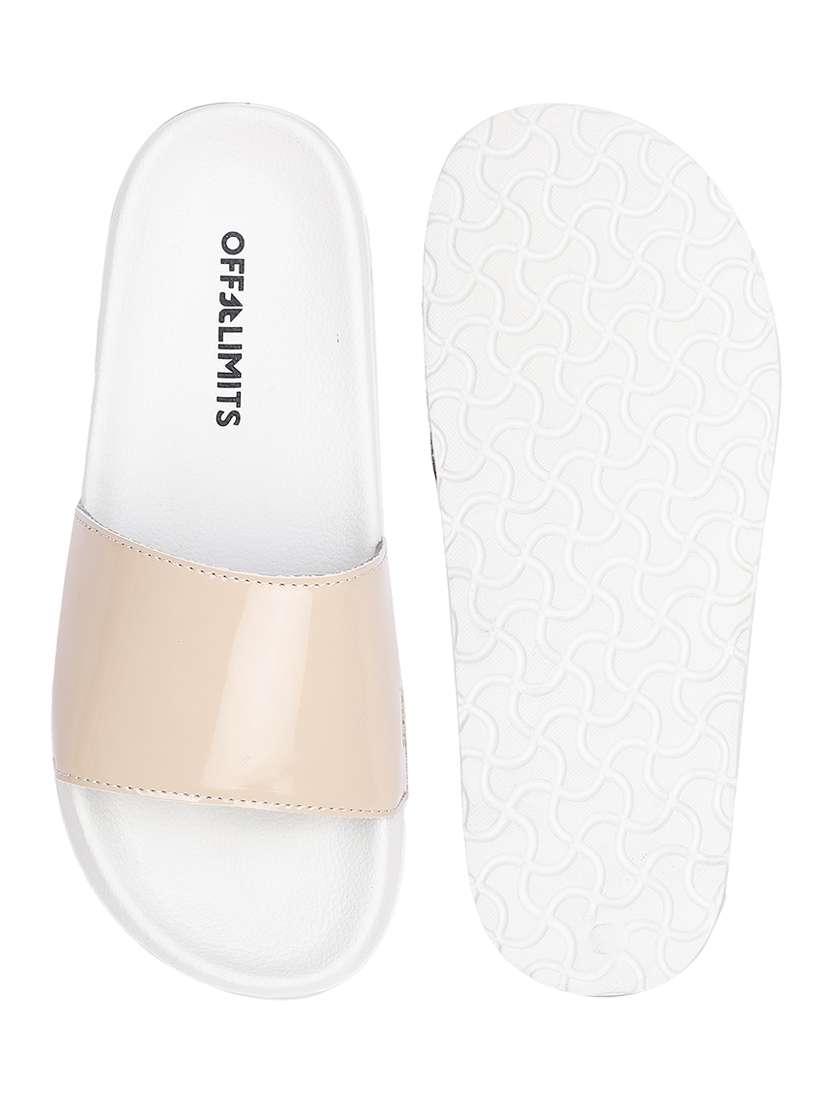 beige slip on flip flops - 17750767 - Standard Image - 5