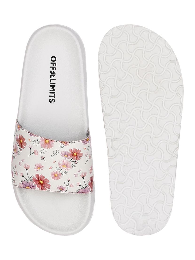 white slip on flip flops - 17750779 - Standard Image - 5