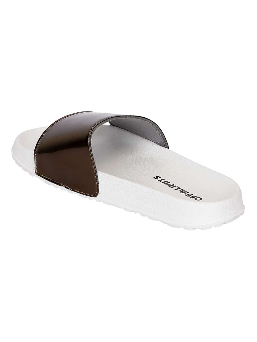 white slip on flip flops - 17750784 -  Standard Image - 3
