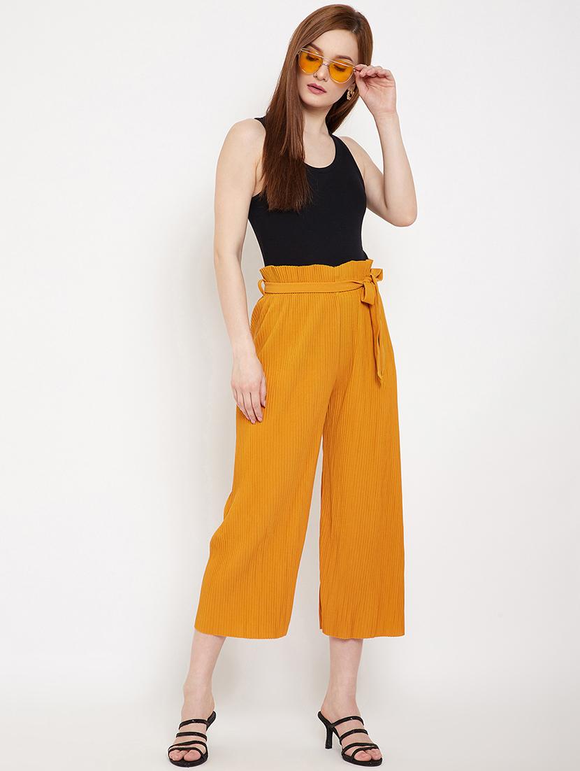 high rise relaxed fit palazzo - 17750800 - Standard Image - 3