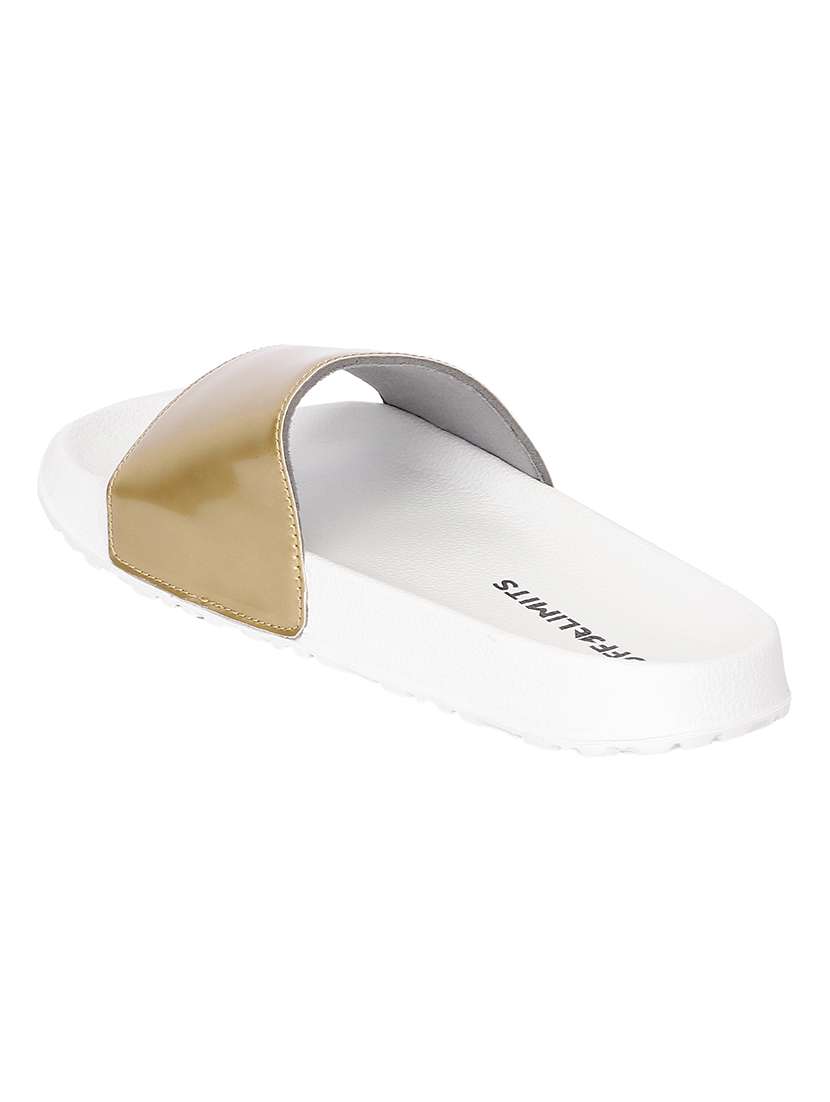 gold slip on flip flops - 17750805 -  Standard Image - 3
