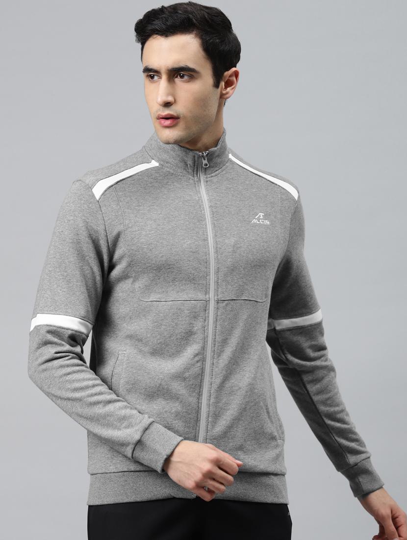 grey taped casual jacket