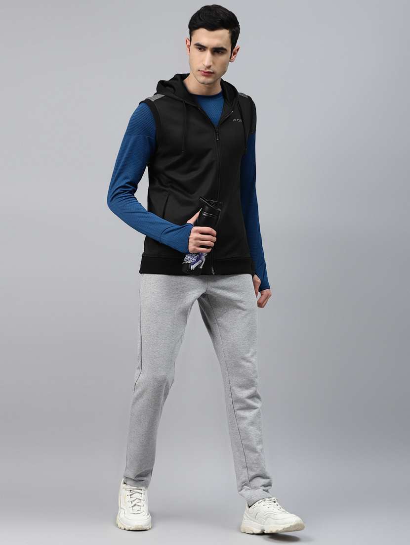 black color block cut & sew sweatshirt - 17750876 -  Standard Image - 3