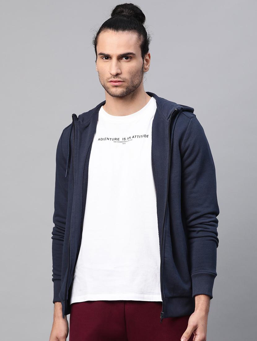navy blue solid sweatshirt