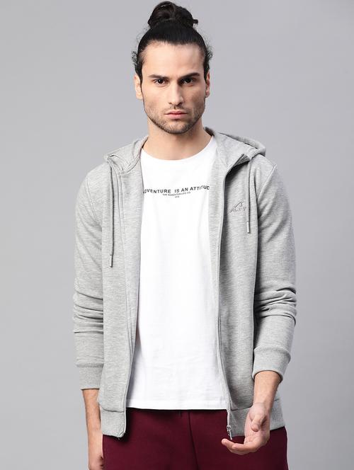 grey solid sweatshirt - 17750881 - Standard Image - 0