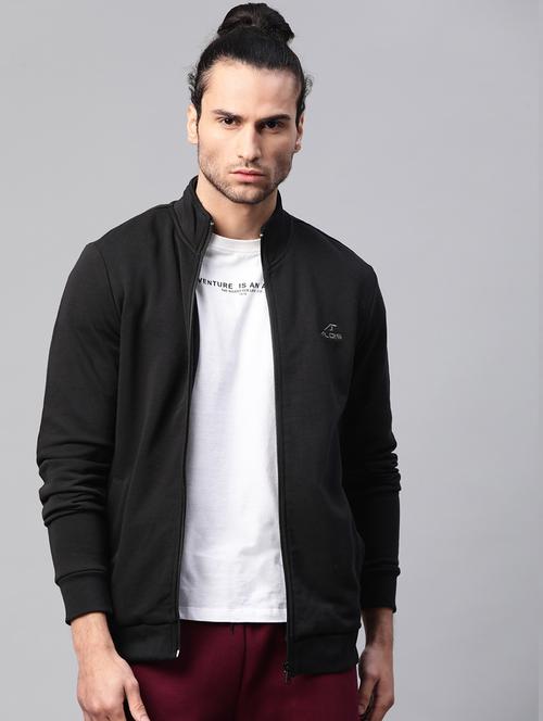black solid sweatshirt - 17750883 - Standard Image - 0