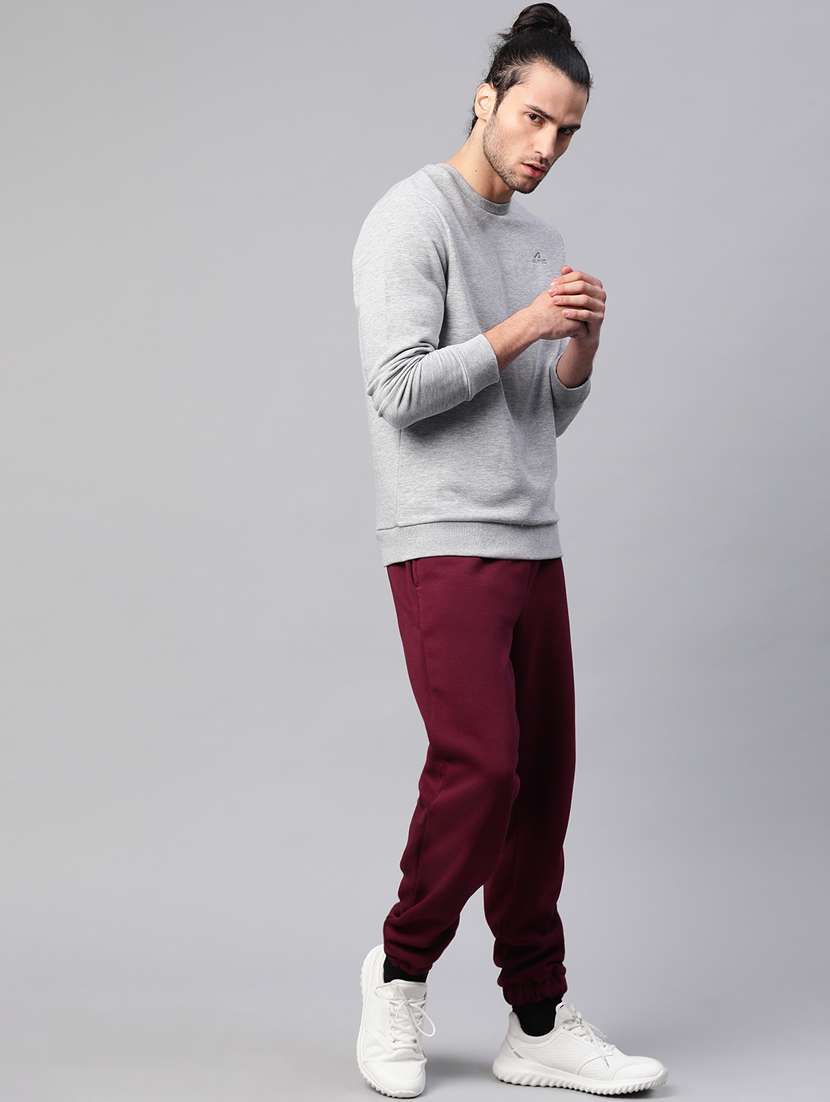 grey solid sweatshirt - 17750885 -  Standard Image - 3