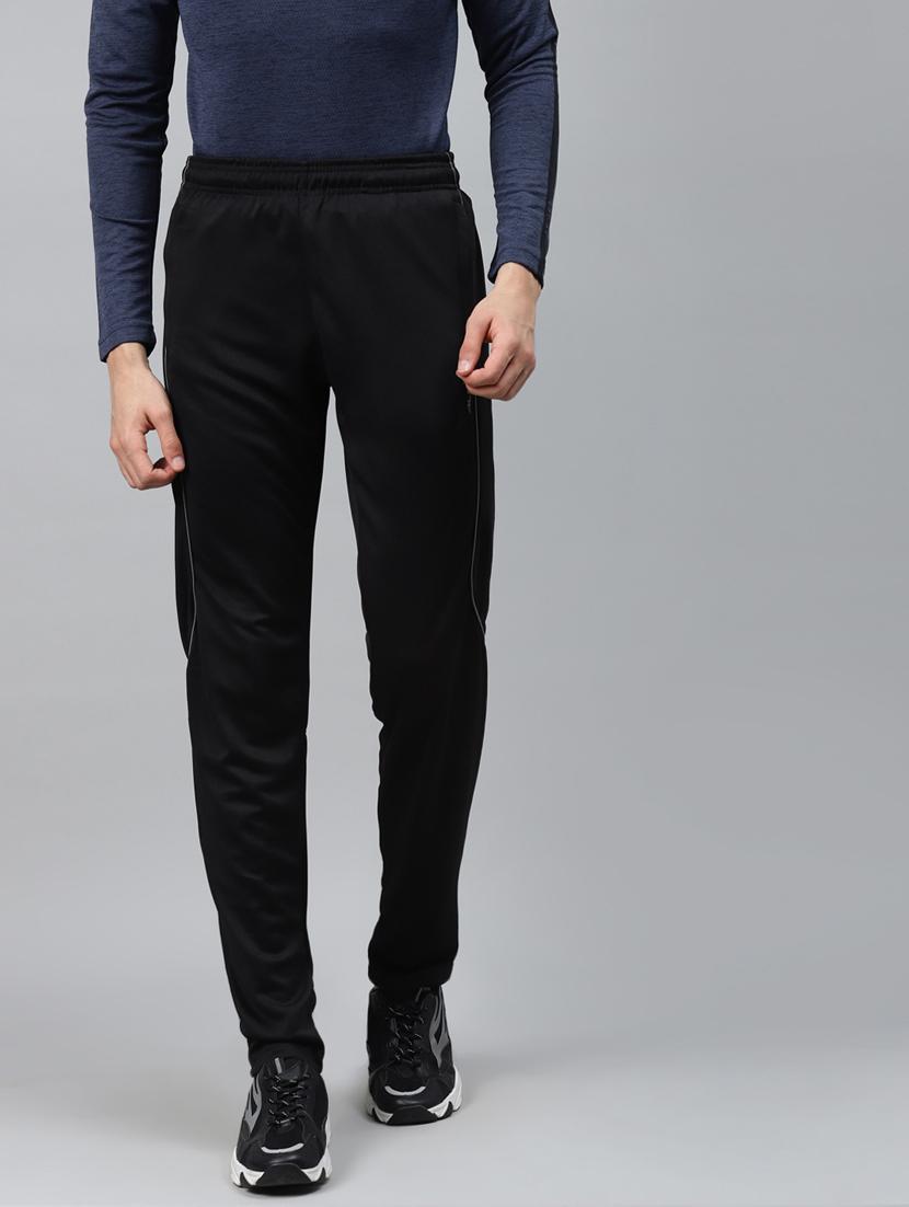 black solid full length track pant - 17750892 - Zoom Image - 0