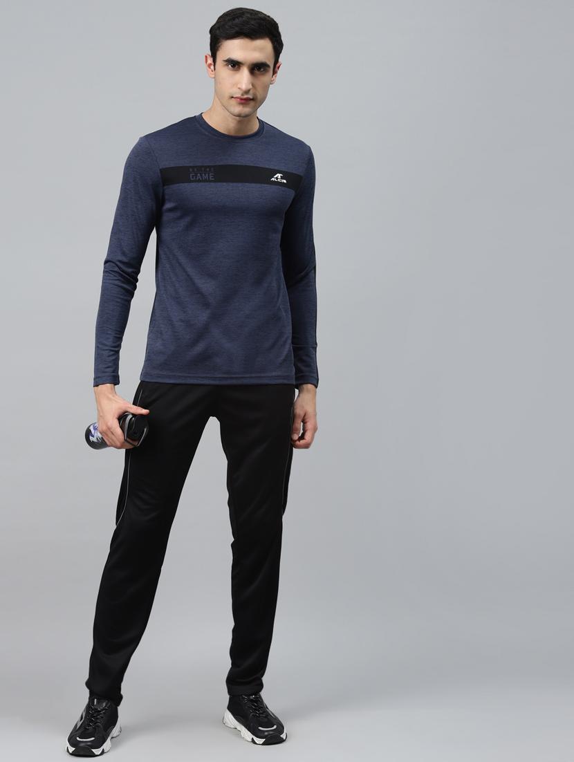black solid full length track pant - 17750892 - Standard Image - 3