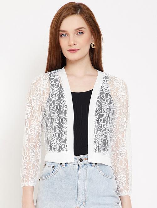 solid lace shrug - 17750899 - Standard Image - 0