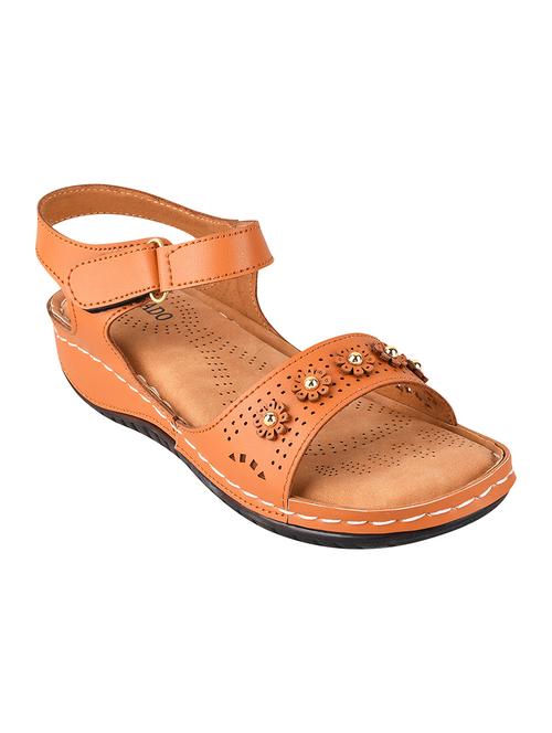 tan synthetic back strap sandals - 17750984 - Standard Image - 0