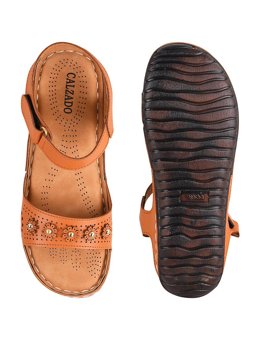 tan synthetic back strap sandals - 17750984 - Standard Image - 3