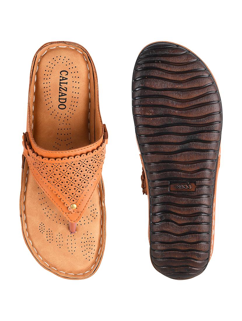 tan toe separator sandal - 17750992 - Standard Image - 3