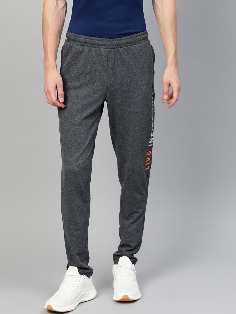 grey printed full length track pant - 17751799 -  Zoom Image - 0