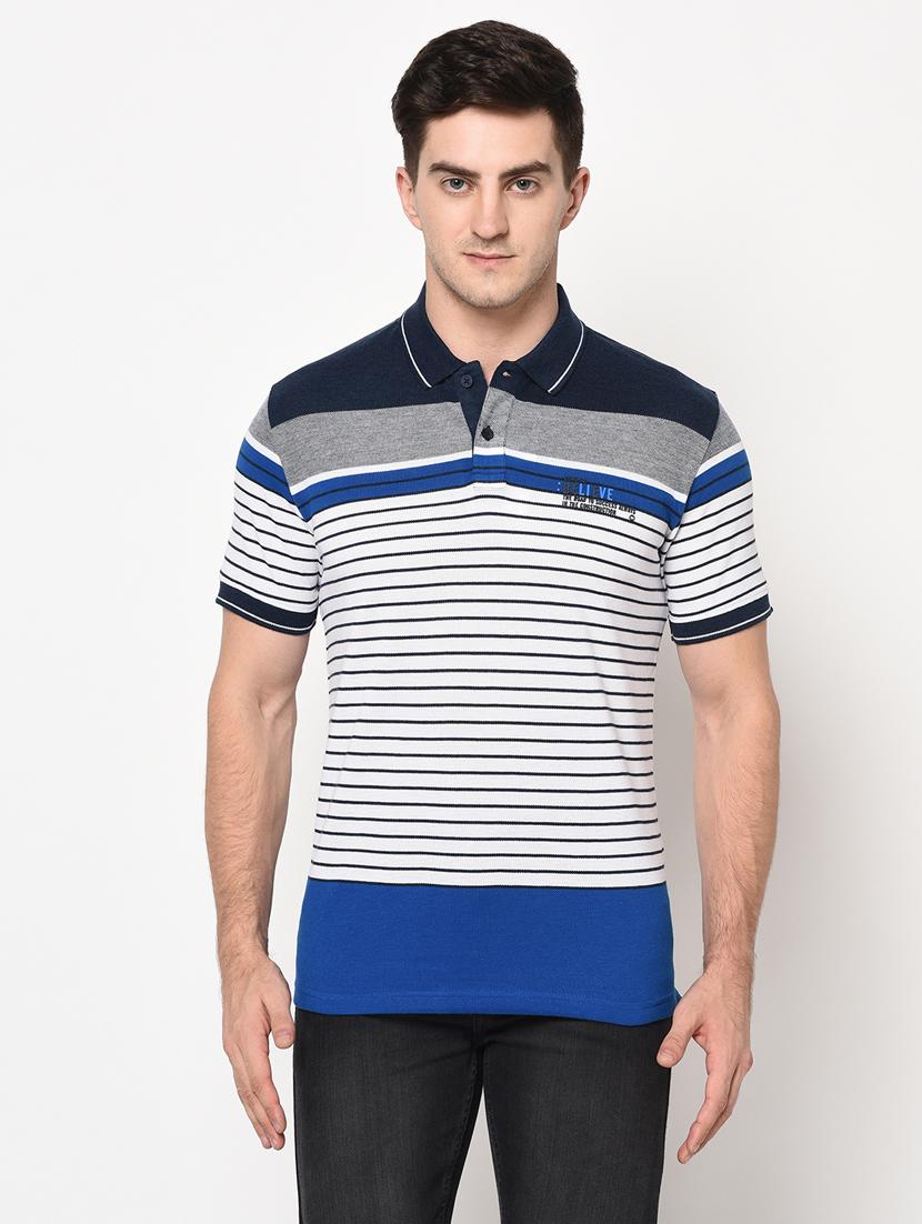 blue striped polo t-shirt - 17751908 - Zoom Image - 0