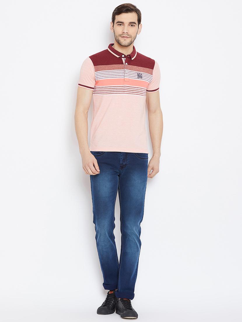 pink striped polo t-shirt - 17751911 - Standard Image - 3
