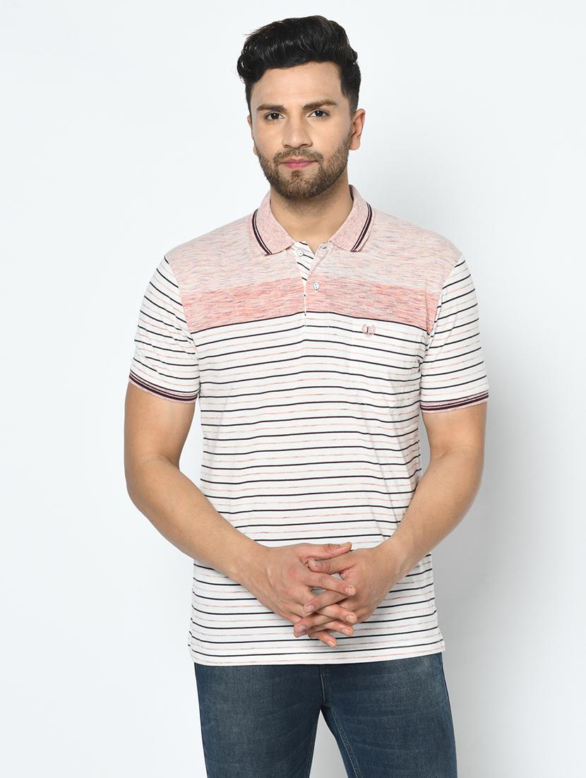 pink striped polo t-shirt - 17751926 - Zoom Image - 0