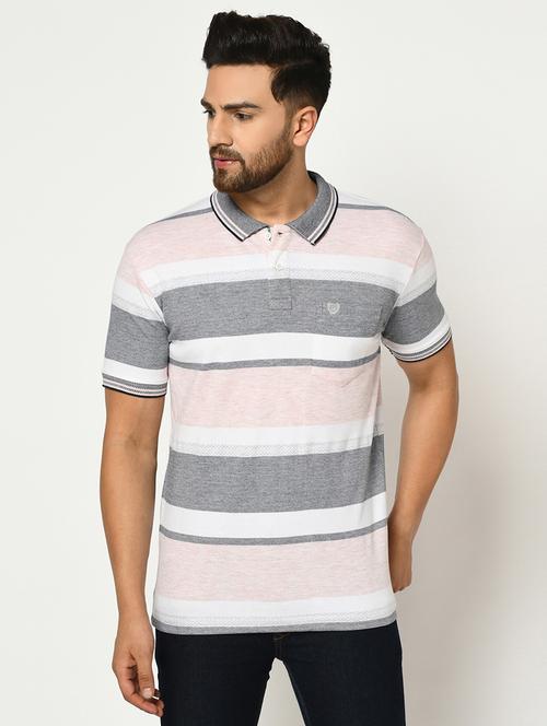 pink striped polo t-shirt - 17751928 -  Standard Image - 0