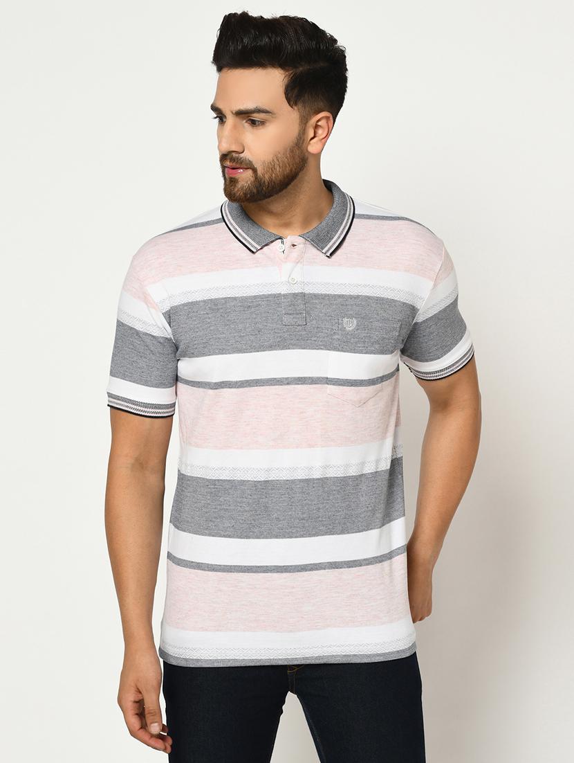 pink striped polo t-shirt - 17751928 -  Zoom Image - 0
