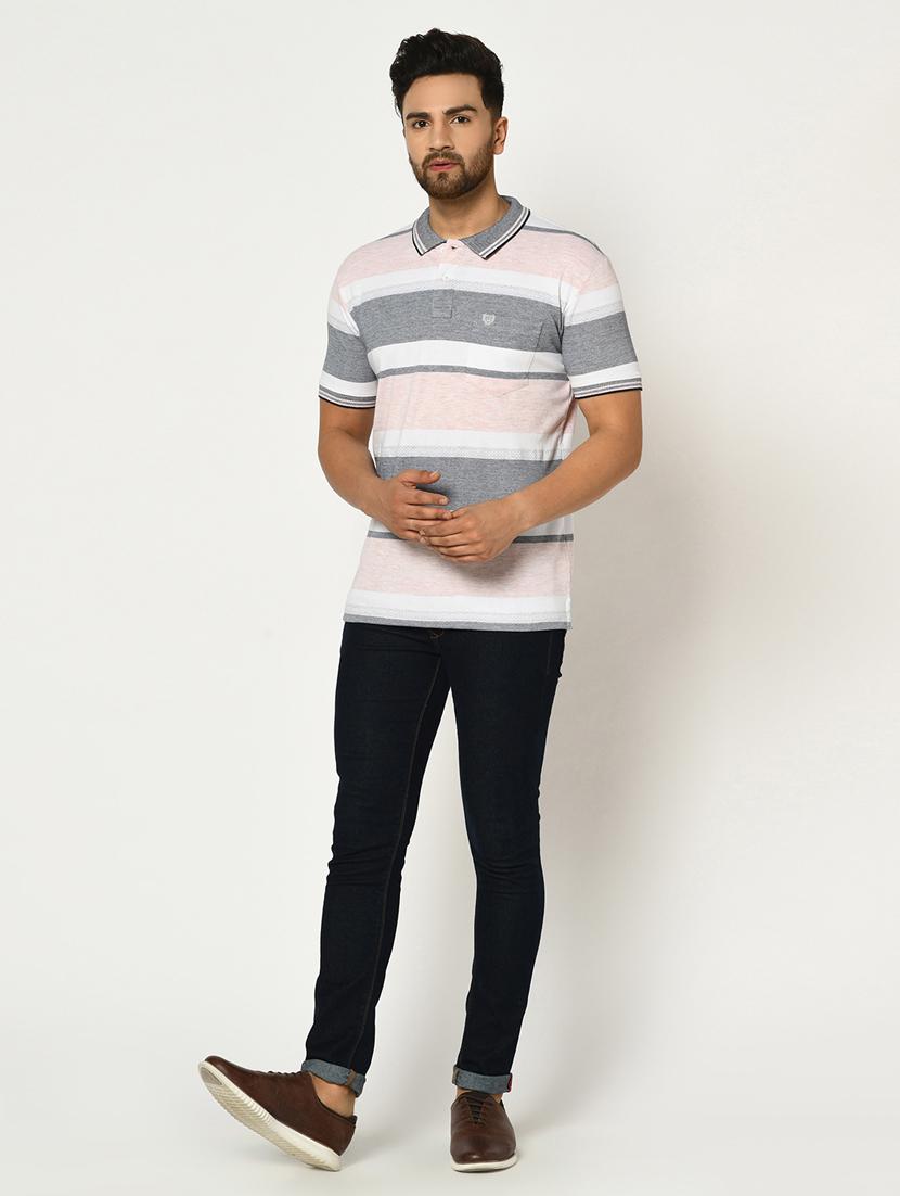 pink striped polo t-shirt - 17751928 - Standard Image - 3