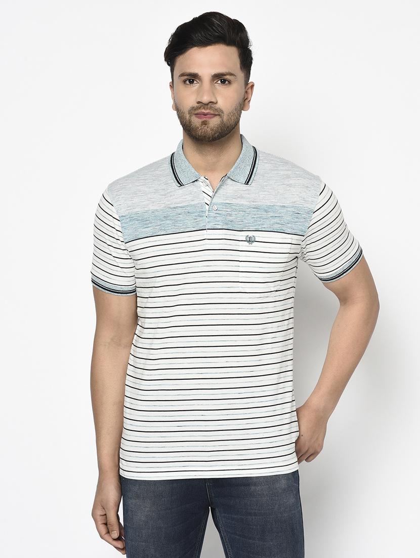 blue striped polo t-shirt - 17751932 - Zoom Image - 0