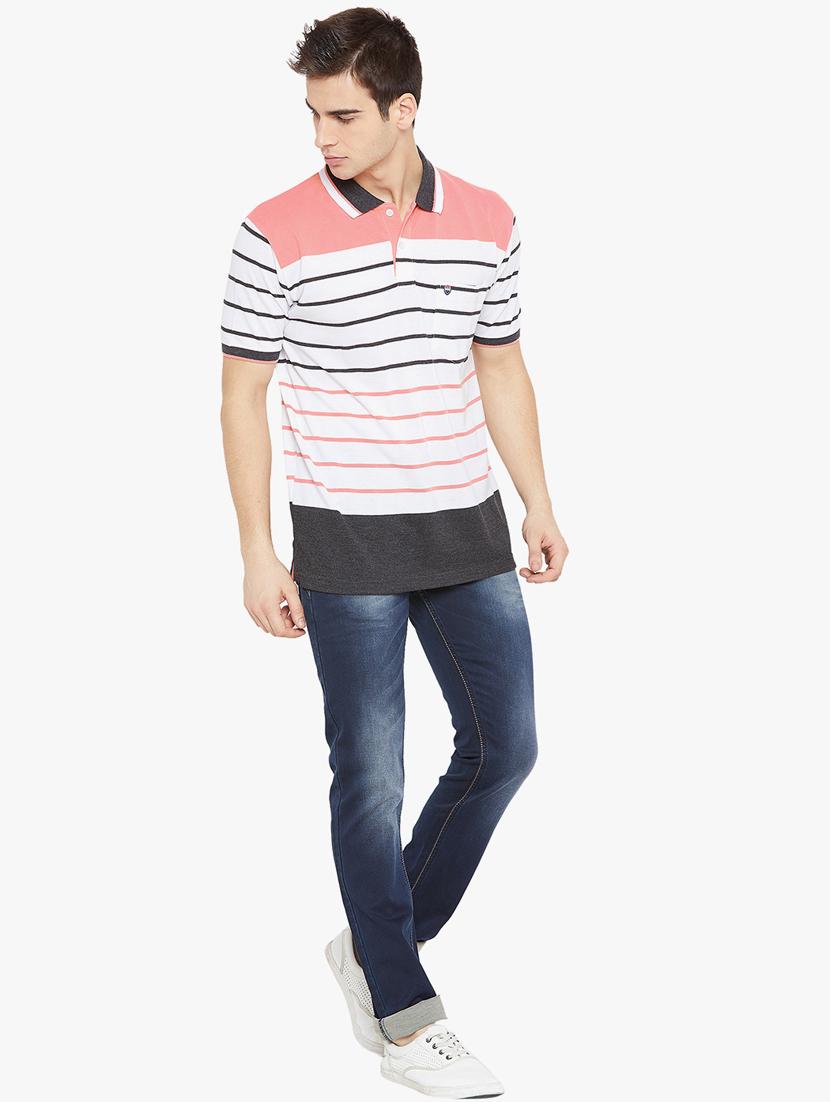pink striped polo t-shirt - 17751979 - Standard Image - 3