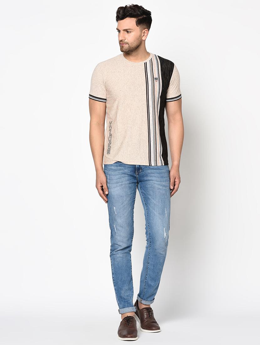 beige striped t-shirt - 17751984 - Standard Image - 3