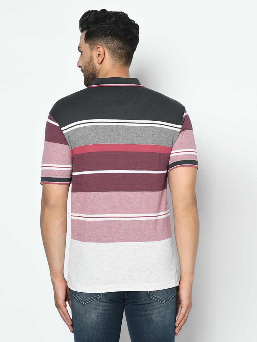 multi colored striped polo t-shirt - 17751991 - Standard Image - 3