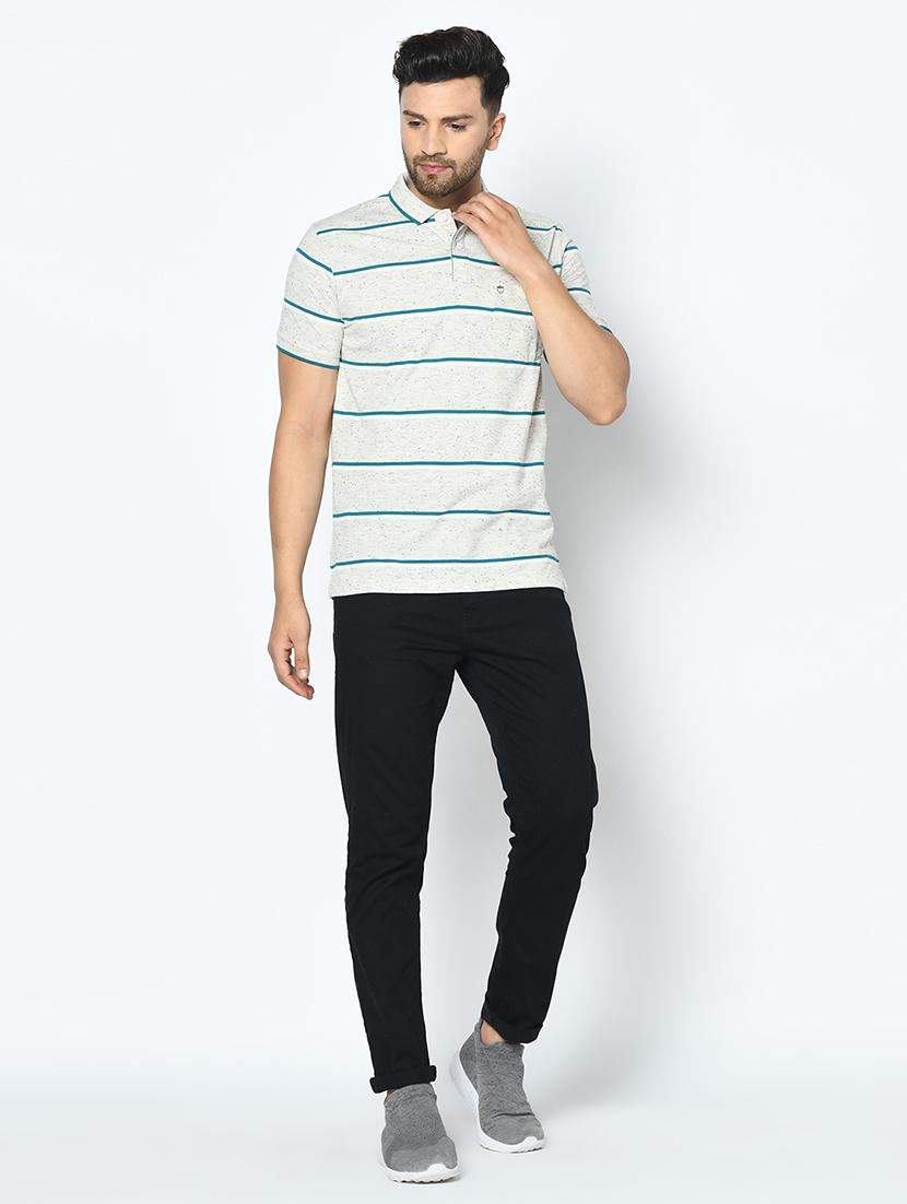 grey striped polo t-shirt - 17751999 - Standard Image - 3
