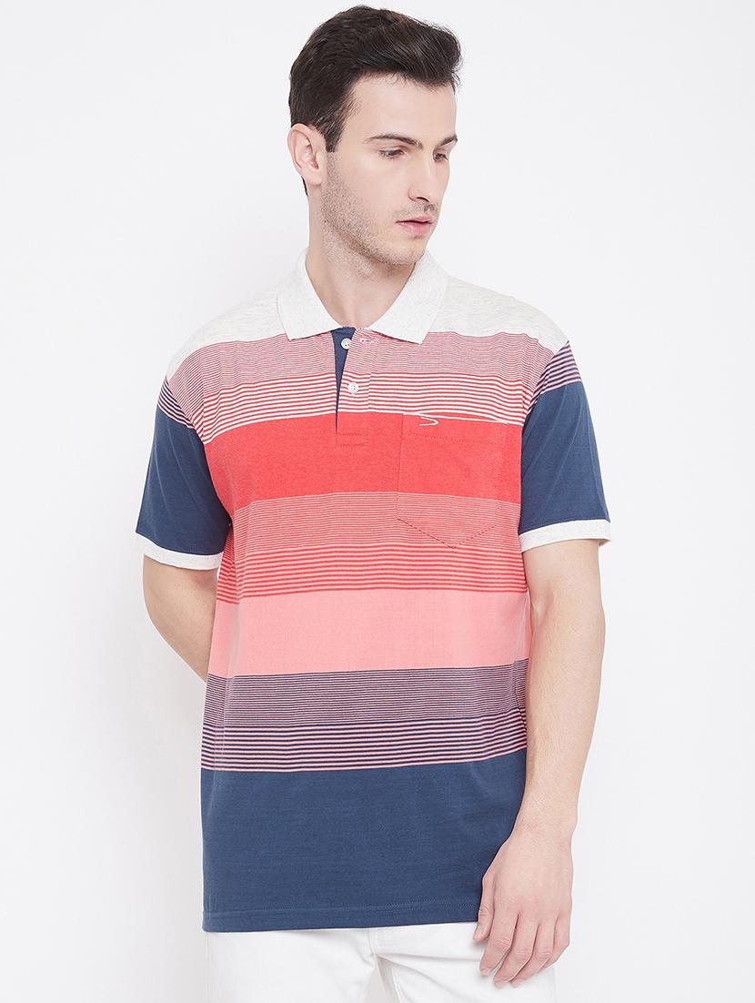 red striped polo t-shirt - 17752000 -  Zoom Image - 0