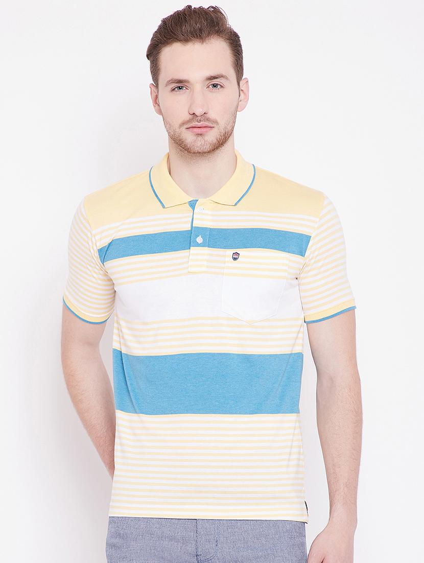 multi colored striped polo t-shirt - 17752025 - Zoom Image - 0