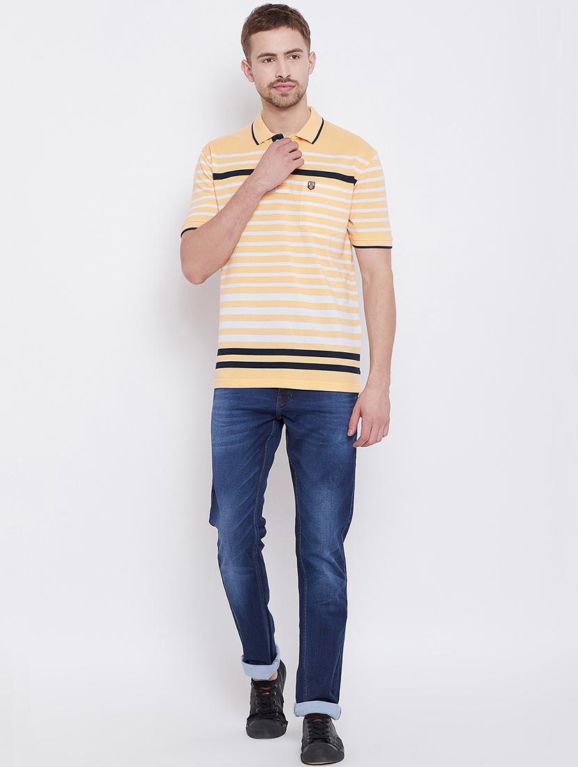 yellow striped polo t-shirt - 17752027 - Standard Image - 3