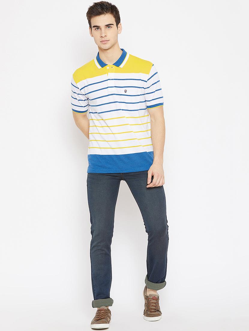 yellow striped polo t-shirt - 17752036 - Standard Image - 3