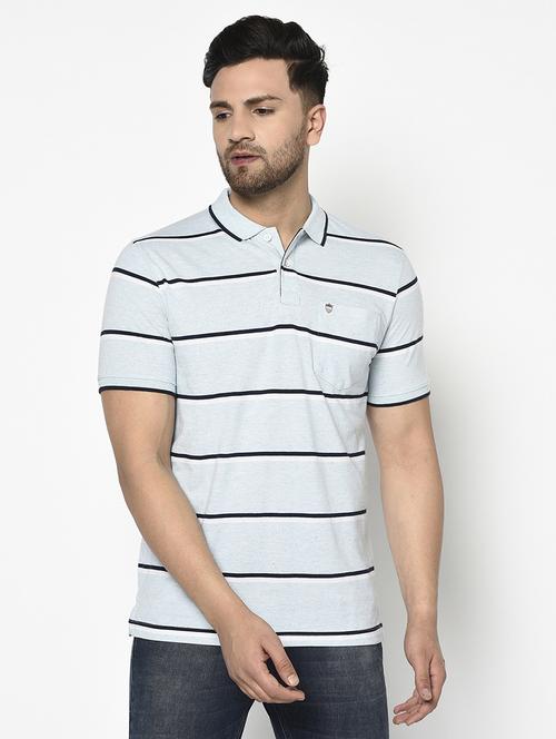 blue striped polo t-shirt - 17752048 - Standard Image - 0