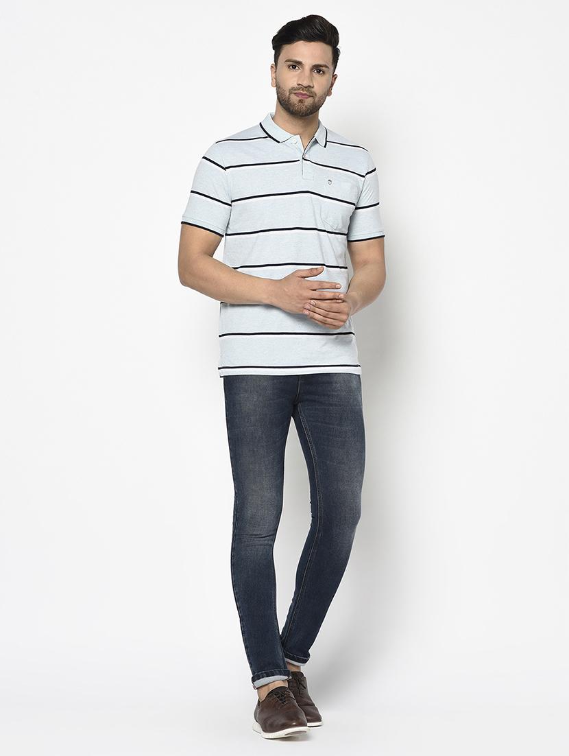 blue striped polo t-shirt - 17752048 - Standard Image - 3