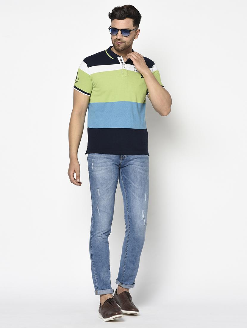 green striped polo t-shirt - 17752074 - Standard Image - 3