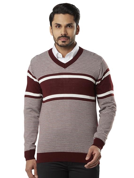 brown striped pullover - 17752384 -  Zoom Image - 0