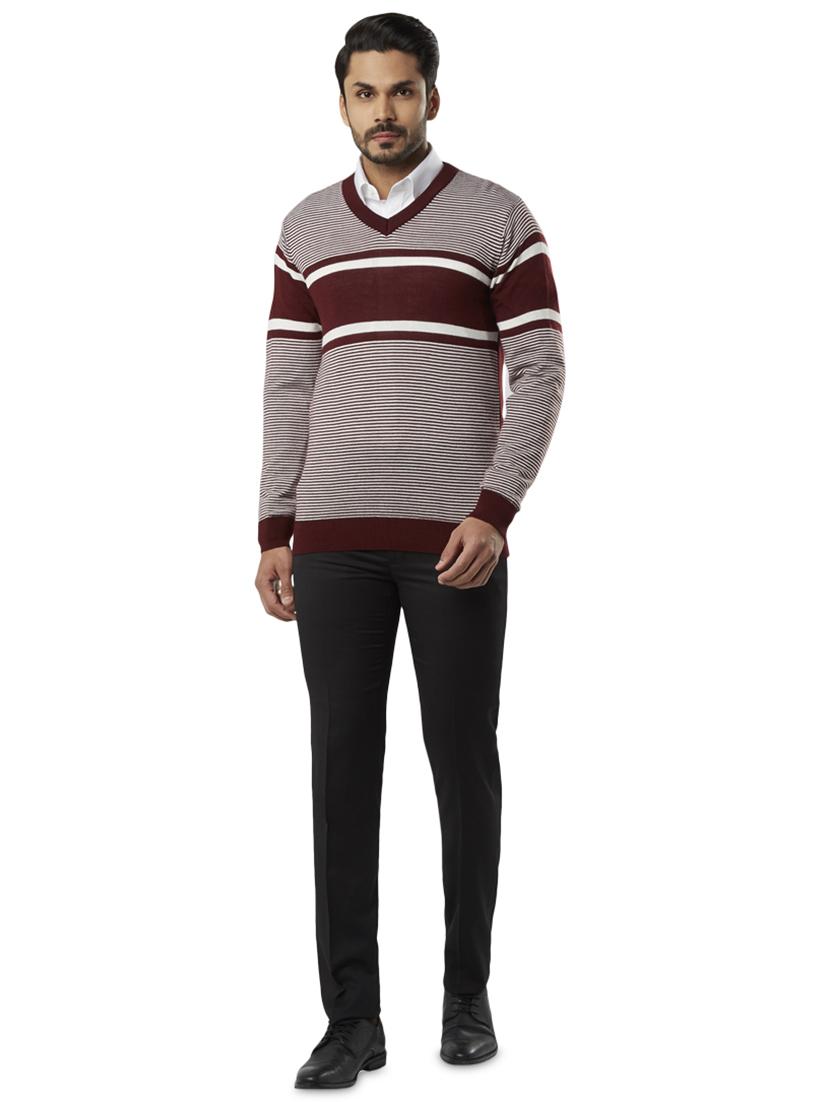 brown striped pullover - 17752384 - Standard Image - 3