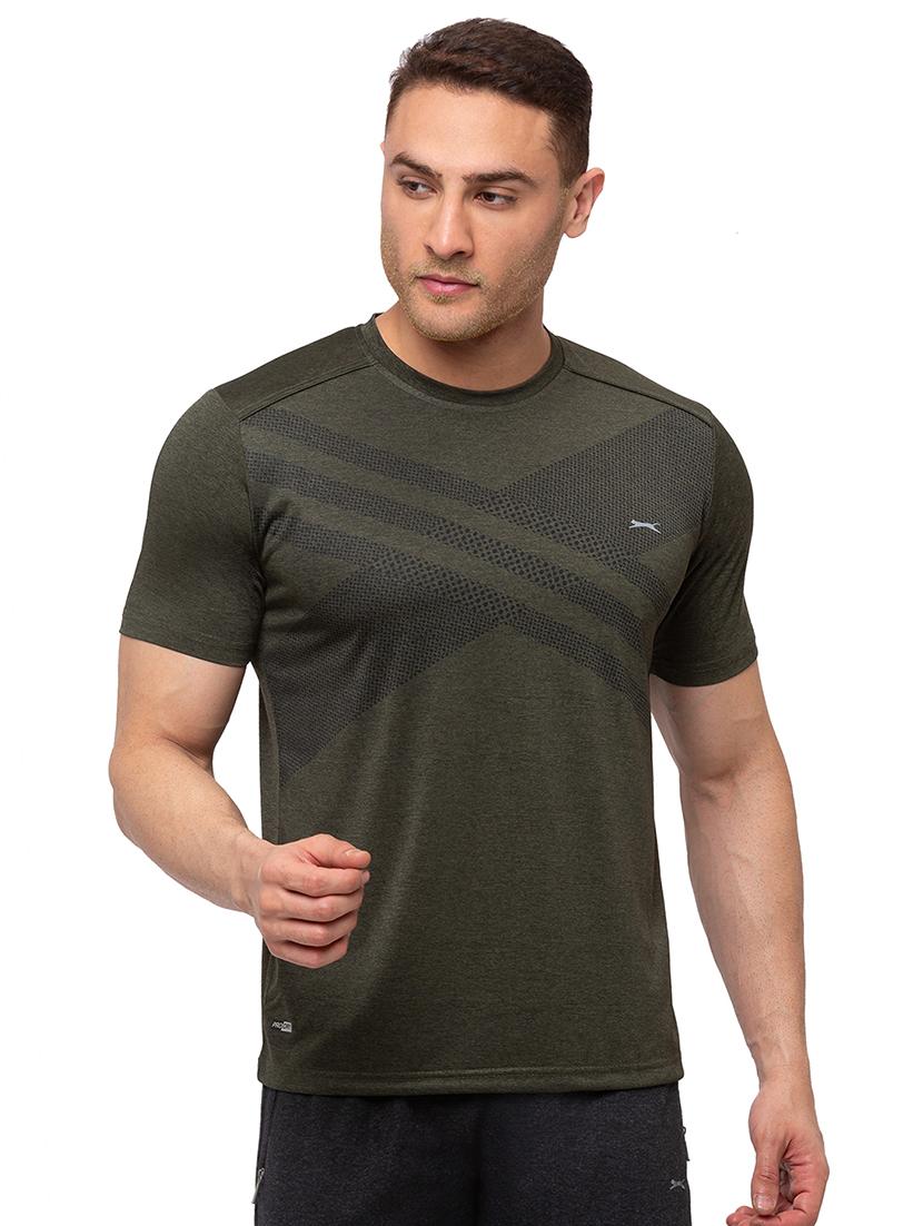 olive green printed t-shirt - 17753258 - Zoom Image - 0