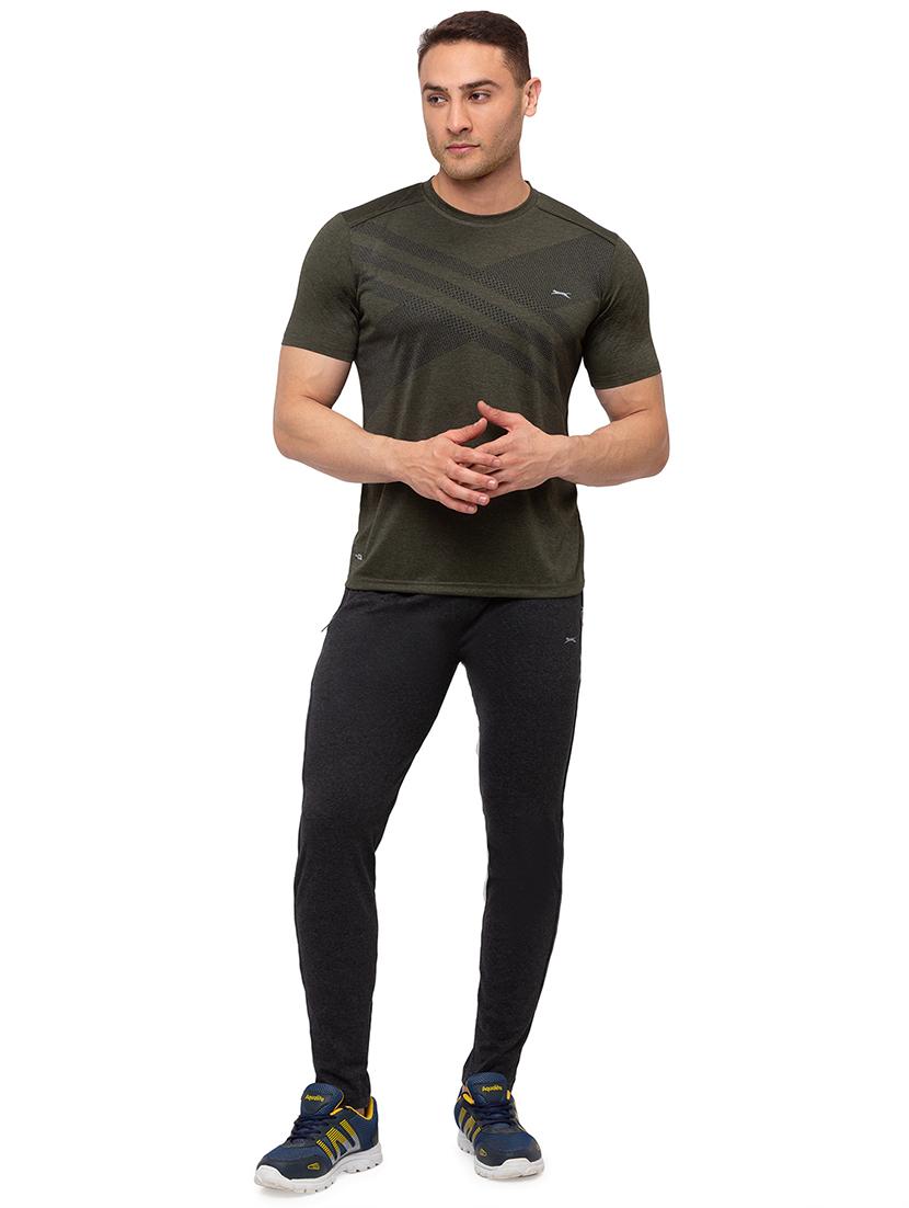 olive green printed t-shirt - 17753258 - Standard Image - 3