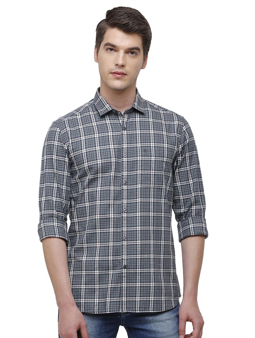 grey checkered casual shirt - 17753277 - Zoom Image - 0