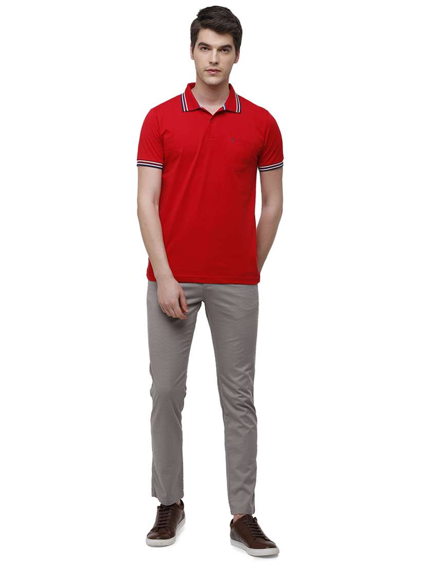 red solid polo t-shirt - 17753294 -  Standard Image - 3