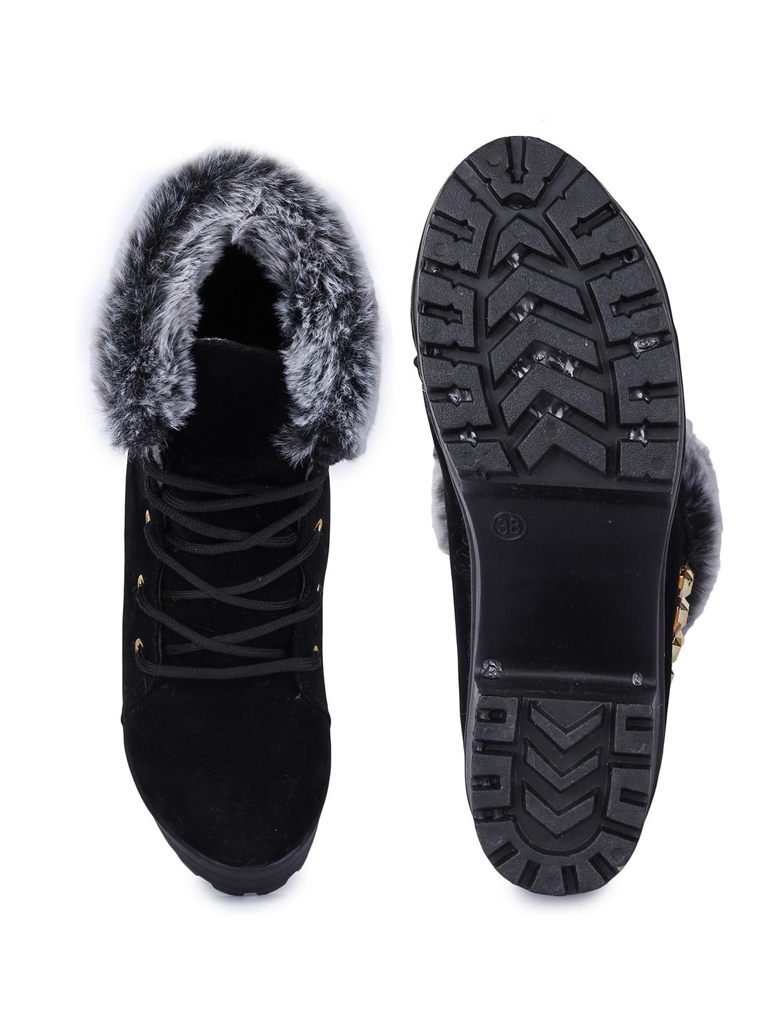 women black lace up ankle boot - 17754121 - Standard Image - 3