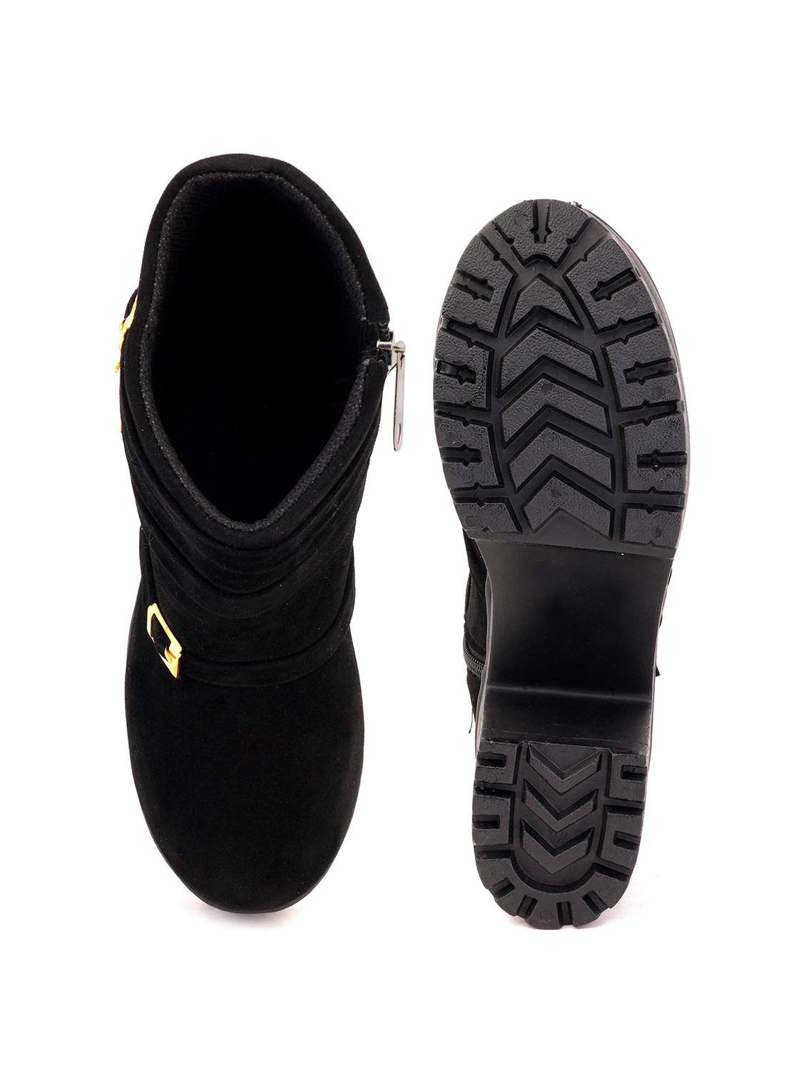 black suede ankle  boots - 17754123 -  Standard Image - 3